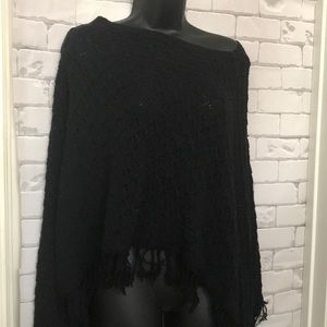Women’s Gabriel Ny black knitted shawl.